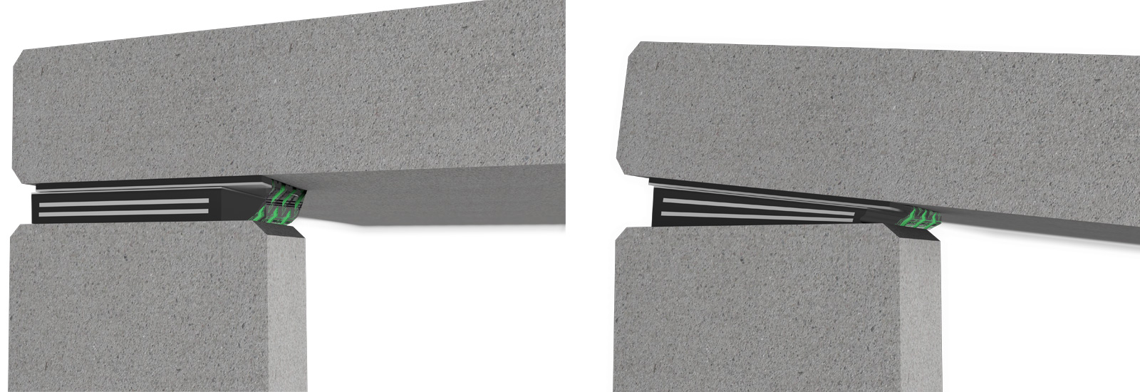 Verformungsverhalten Gleitlager SPEBA K100 Hochbau-Gleitlager
